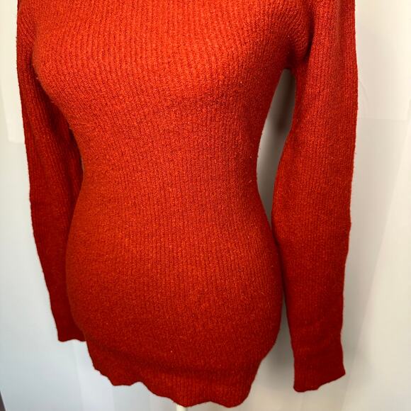 Karl Lagerfeld Cashmere Blend Small Red Turtleneck Sweater Women's Vintage - Picture 4 of 9